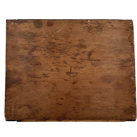 Primitive Wooden Box with Lid Handmade 9" x 7" Rustic Basic Weathered Wood Vtg - Picture 11 of 16